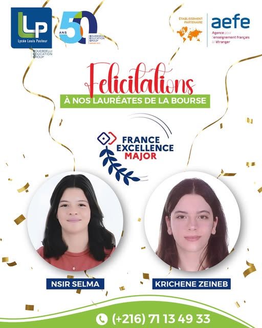 Bravo à nos lauréates de la bourse France Excellence Major